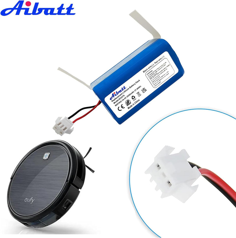 Aibatt 14.4V 2600mAh Ersatzakku Kompatibel mit Eufy RoboVac 11 11S 11S MAX RoboVac G10 Hybrid RoboVa