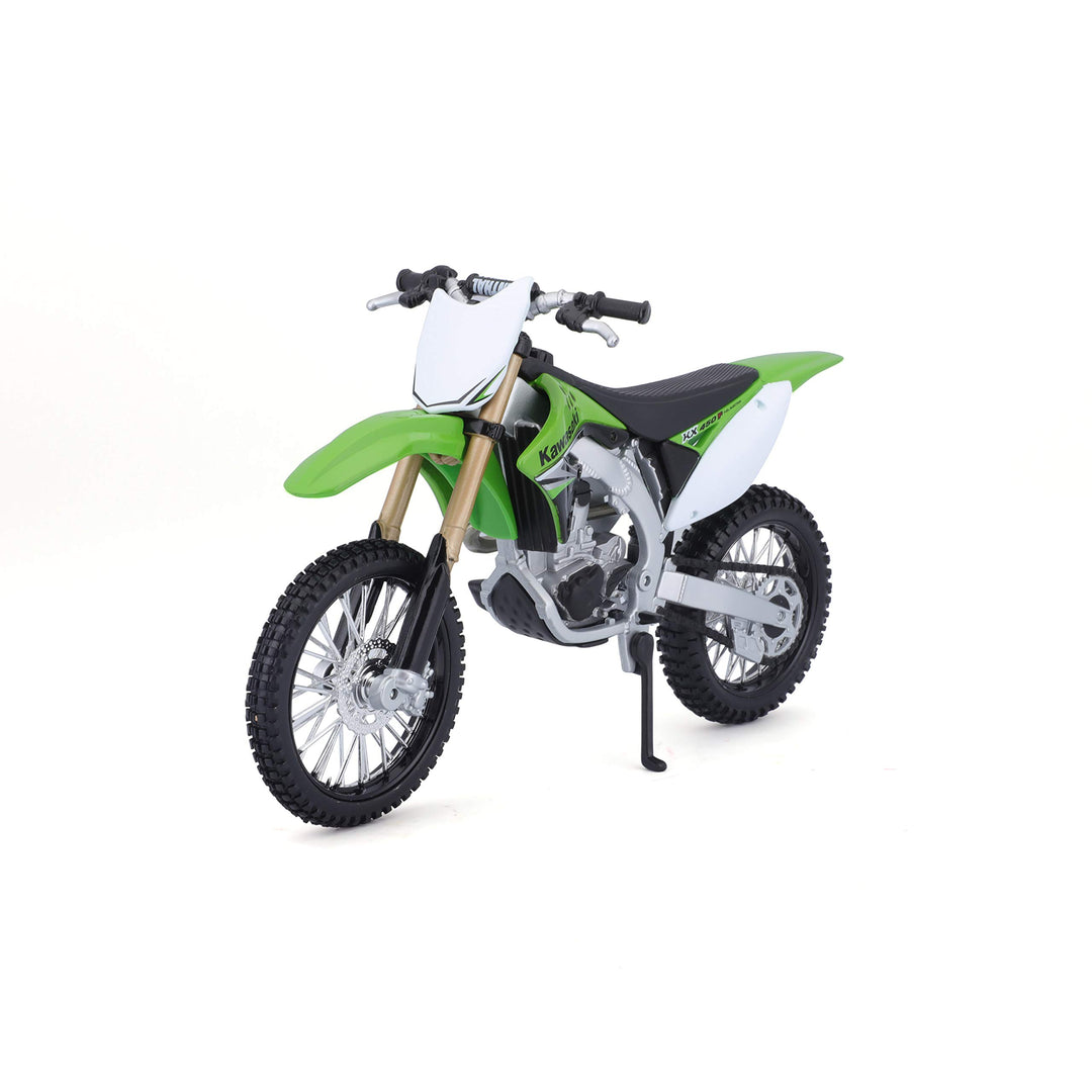 Bauer Spielwaren 2049755 Maisto Kawasaki KX 450F: Originalgetreues Motorradmodell 1:12, mit beweglic