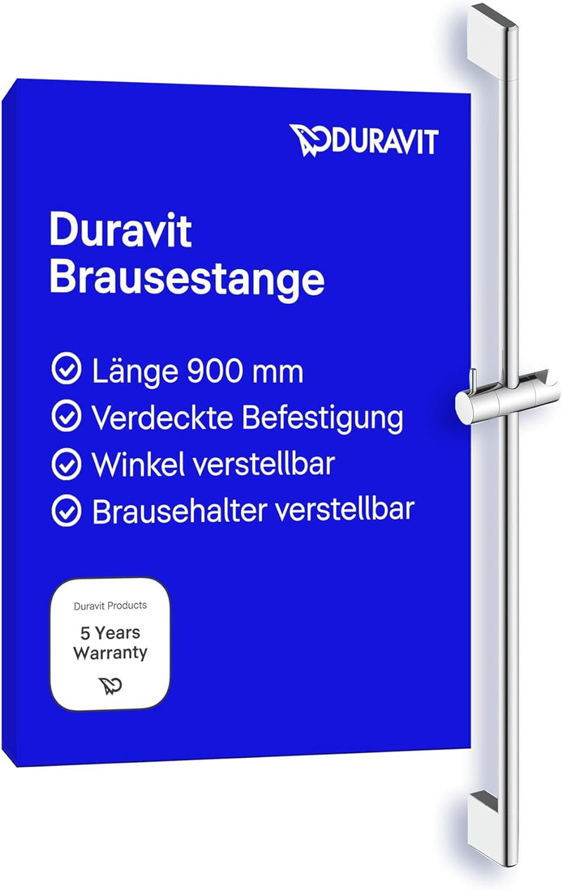 Duravit Universal Duschstange, Brausestange mit höhenverstellbarer Handbrausehalterung, variable Dus