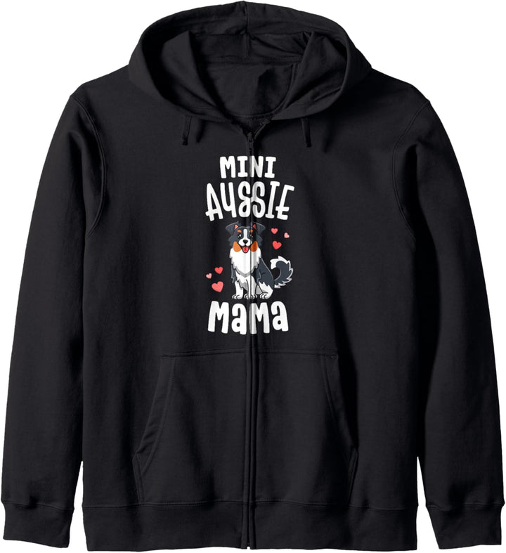 Mini Aussie Mama Shirt Women Toy Australian Shepherd Gifts Kapuzenjacke