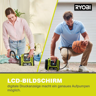 RYOBI 18 V ONE+ Akku-Multikompressor R18MI-0, Digital, max. Druck 10,3 bar, ohne Akku und Ladegerät,