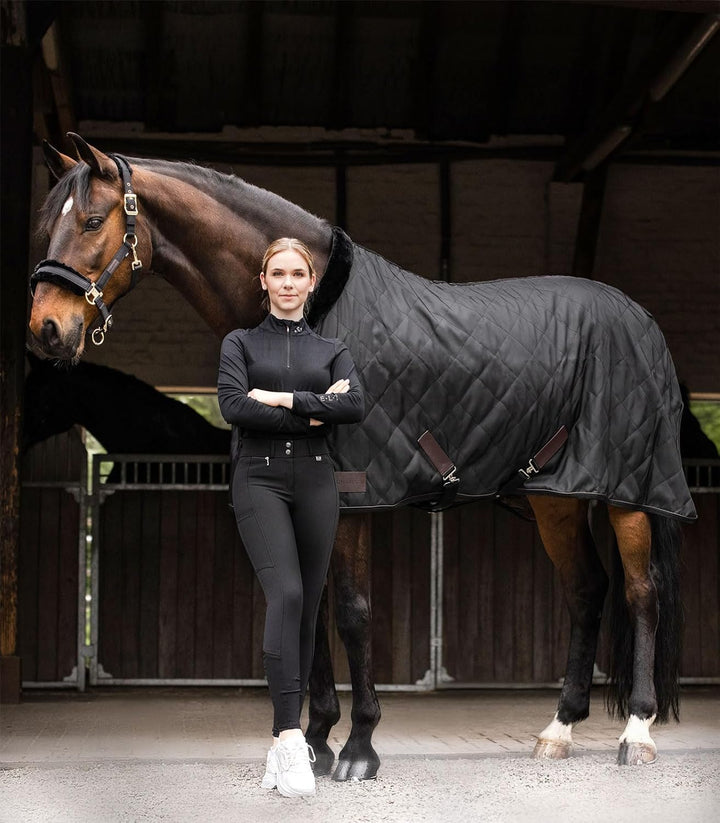 WALDHAUSEN Transportdecke Exclusive, 50 g, 145 cm, schwarz 145 cm Schwarz, 145 cm Schwarz