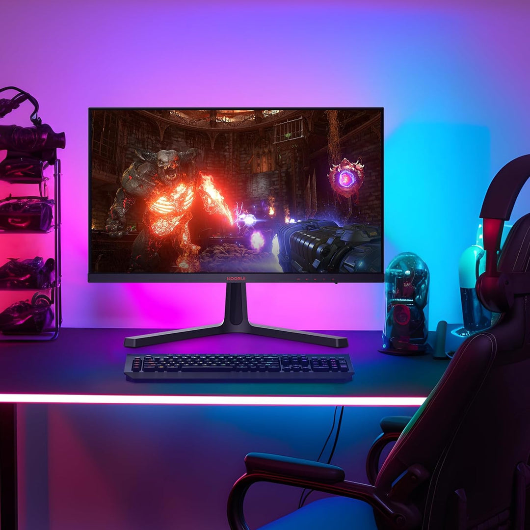 KOORUI Monitor 24 Zoll, Full-HD Gaming Monitor PC Bildschirm VA 1ms 165Hz Monitor, DCI-P3 85%, Adapt