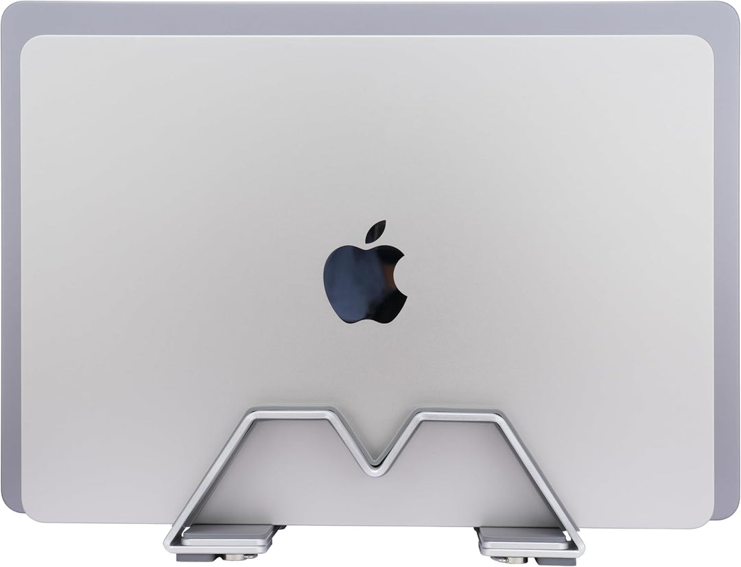 Verstellbarer Dual Vertikaler Laptopständer - Unterstützt 2 Geräte Aluminium, Universelle Passform f