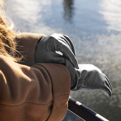 Navaris Touchscreen Nappa Lederhandschuhe für Damen - Leder Handschuhe aus Lammleder mit Kaschmir Mi