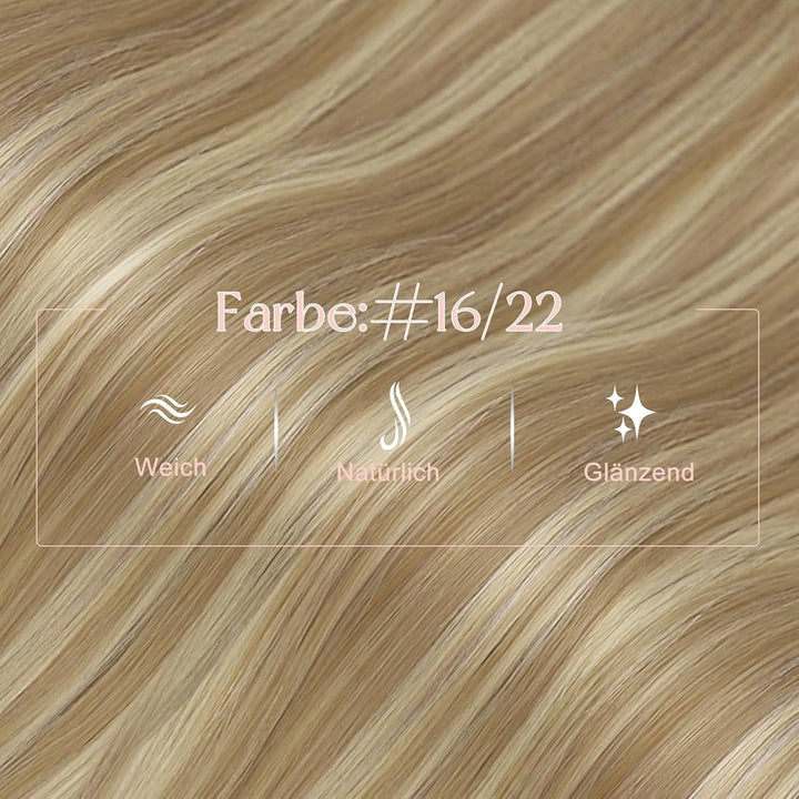 Easyouth Extensions Nanoring Echthaar Blond Nanoring Extensions Echthaar Aschblond Highlight Mittelb