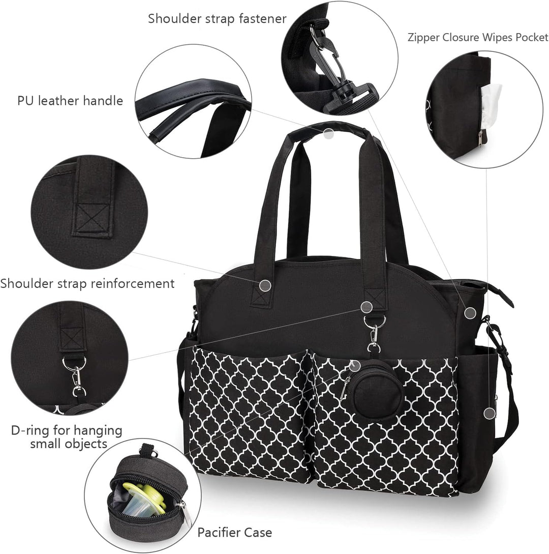 Wickeltasche Tote Baby Wickeltasche Grosse Babytaschen für Mama mit Wickelstation Multifunktions Rei
