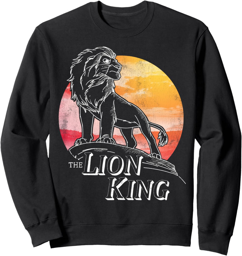 Disney The Lion King Simba Line Art Sunset Sweatshirt