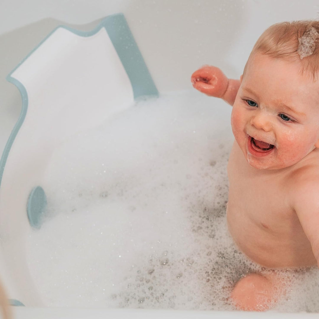 BABYDAM Weiss/Blau Wannenminderer für Baby, Weiß/Blau