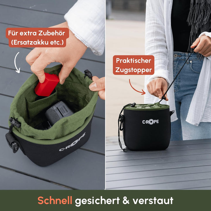 C-Rope Kamerabeutel aus Neopren, Neopren-Beutel mit Fleece-Fütterung, wasserabweisend, Kamerazubehör