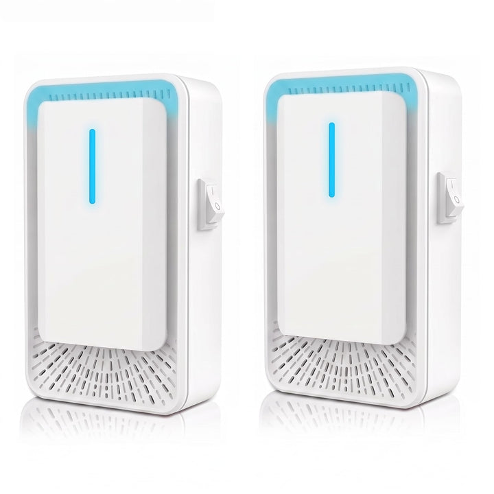 2 Stück Steckdosen-Luftreiniger Mini Ionisator Generator gegen Gerüche Weiss | Mini-Ionisator für di