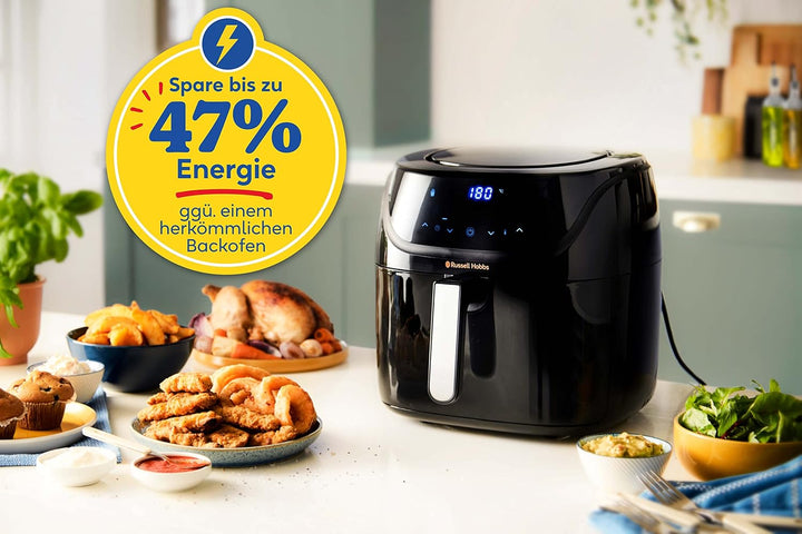 Russell Hobbs Heissluftfritteuse XXL [8L|7 Kochfunktionen|10 Programme] AirFryer (spülmaschinenfest,