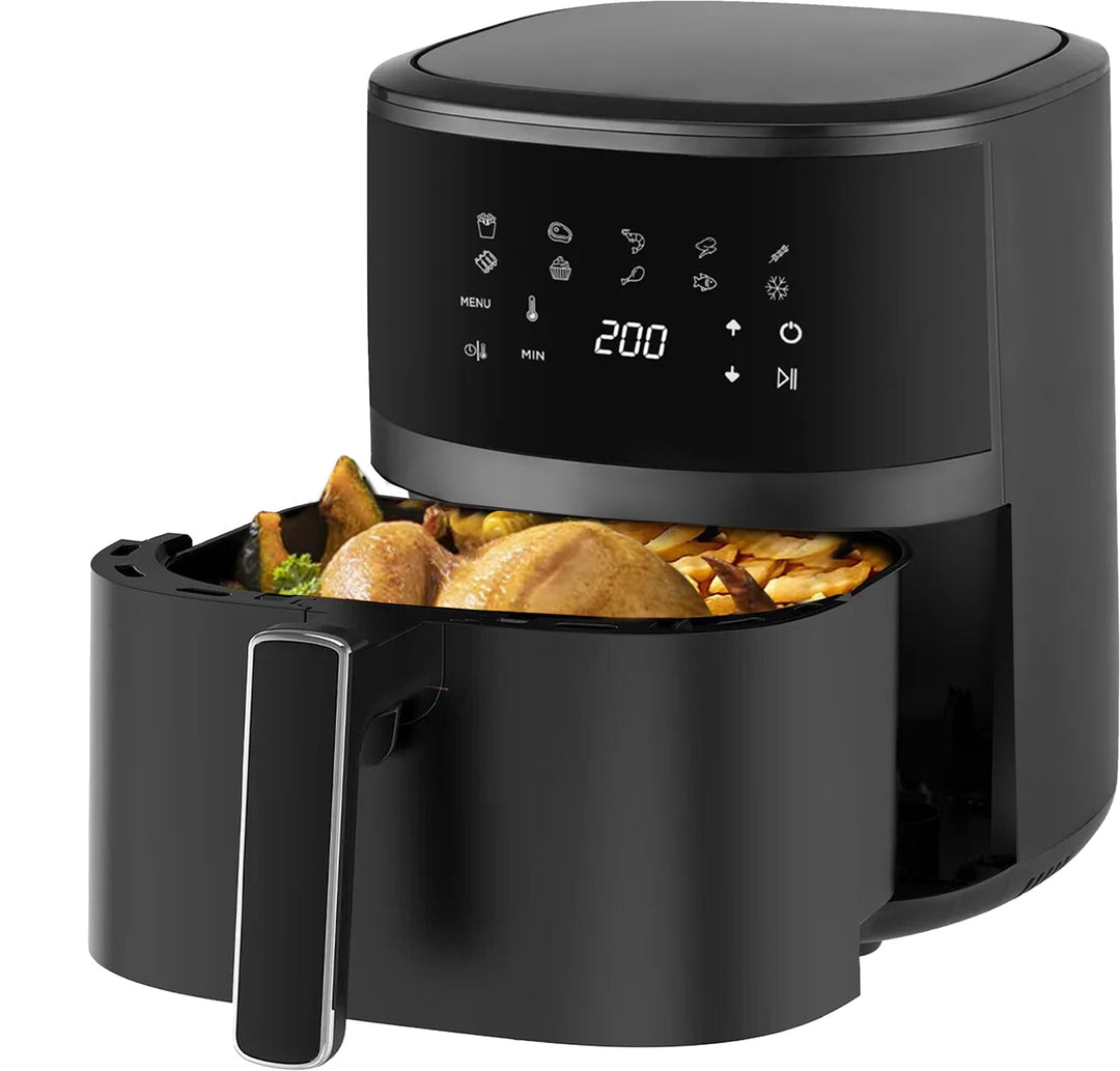 Extralink 1400W Airfryer 4.2L - Heissluftfritteuse mit 10 Kochfunktionen, Friteuse Heissluftfritteus