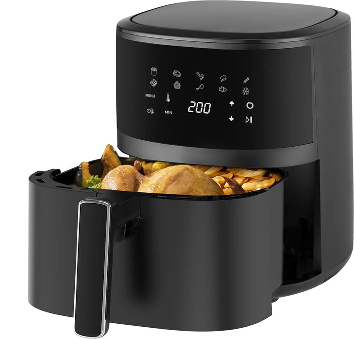 Extralink 1400W Airfryer 4.2L - Heissluftfritteuse mit 10 Kochfunktionen, Friteuse Heissluftfritteus