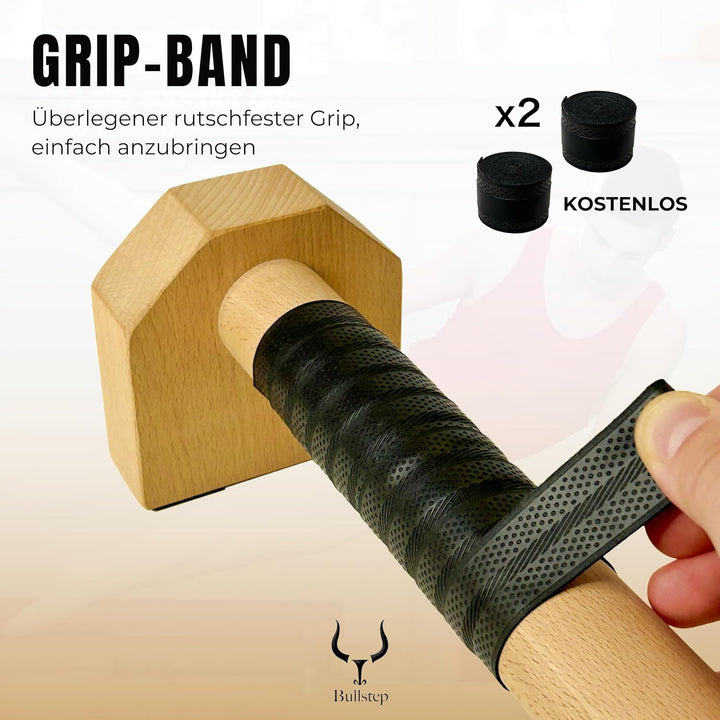 Liegestützgriffe Holz | Parallettes Calisthenics Equipment | Handstand Canes für Fitness, Gym, Cross