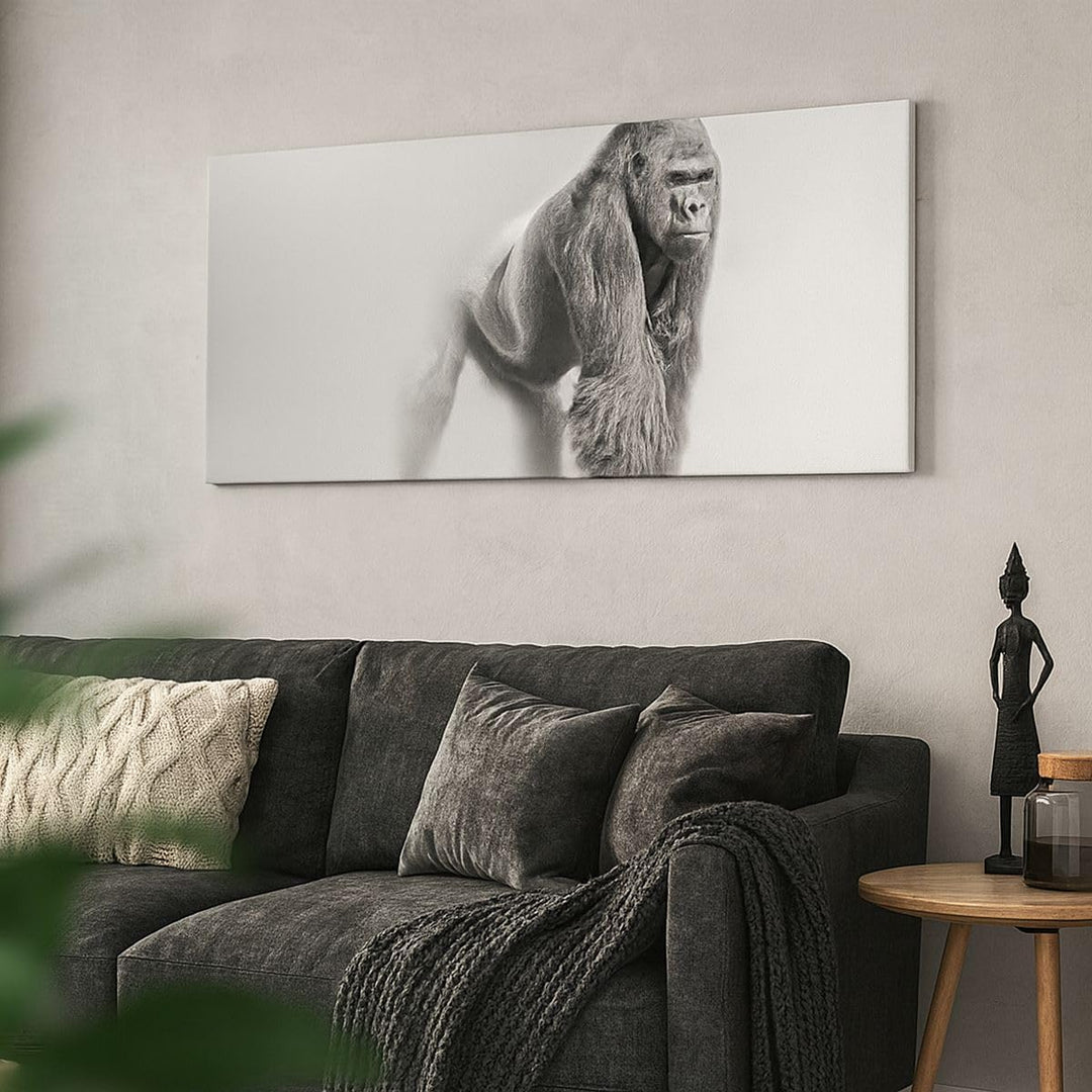 Wandbilder Dekoration Wohnzimmer Orang-Utan Tier Panorama Bilder auf Leinwand 120x50cm Leinwandbild