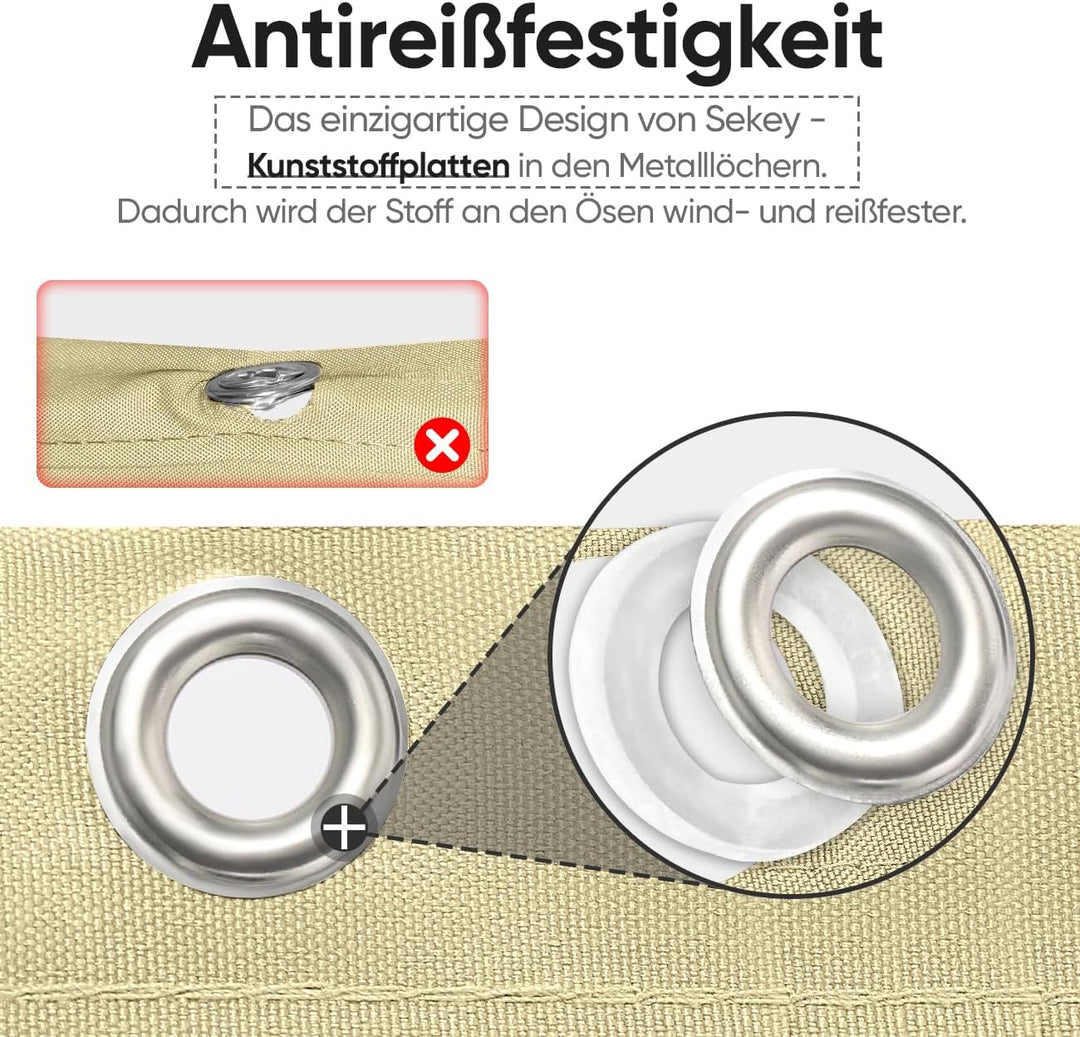 Sekey Balkon Sichtschutz Balkonabdeckung Balkonverkleidung blickdichte Wind- und UV-Schutz, 100% Pri