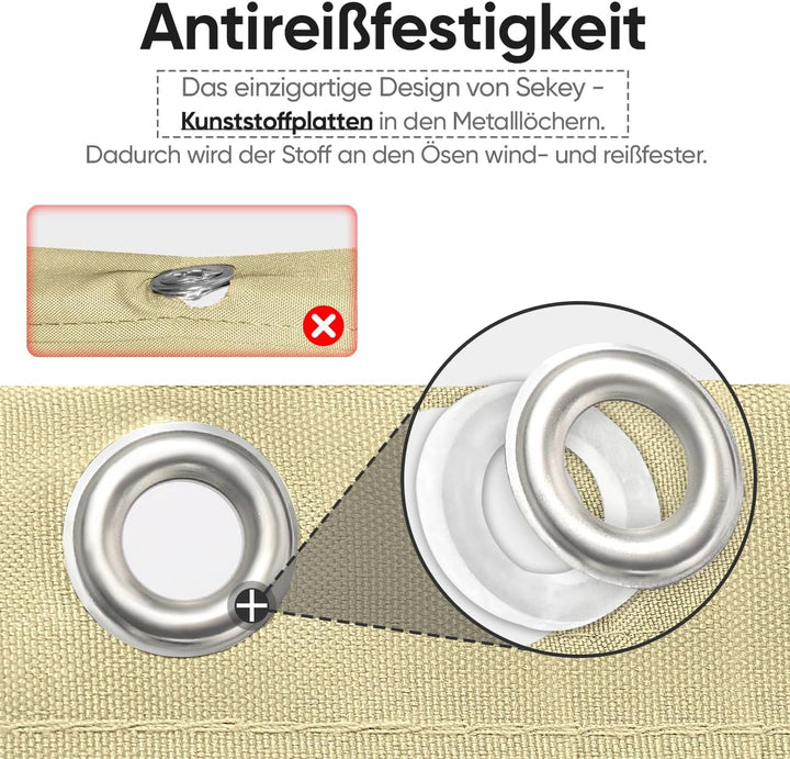 Sekey Balkon Sichtschutz Balkonabdeckung Balkonverkleidung blickdichte Wind- und UV-Schutz, 100% Pri