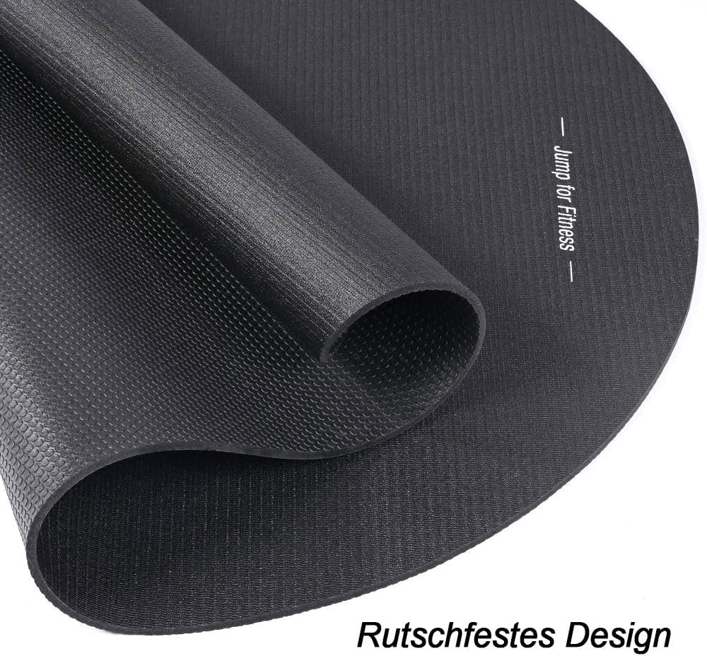 Feecco Springseilmatte, Rutschfeste 7mm Ultra-Dicke PVC Matte mit Hoher Dichte 1.37x0.91m, 1.37x0.91