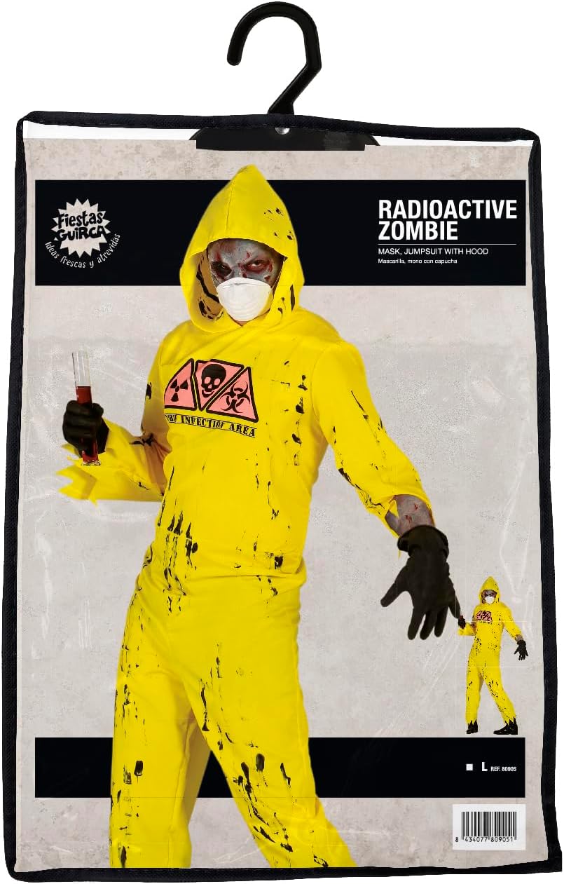 FIESTAS GUIRCA Radiaktiver Zombie Kostüm für Erwachsene Einheitsgrösse, Einheitsgrösse