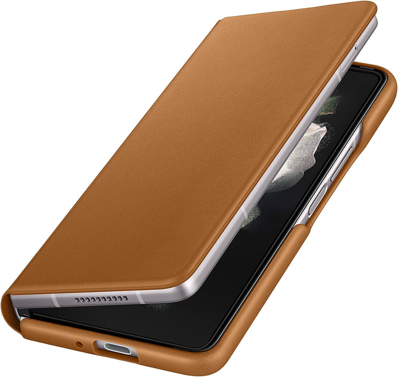 Samsung Leather Flip Cover Smartphone Cover EF-FF926 für das Galaxy Z Fold3 5G, Handy-Hülle, extra-d