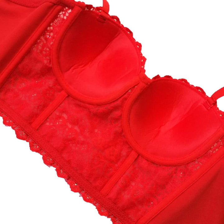 Damen Korsett Bustier BH Dessous Tank Top Trägertop Crop Top Corsage Clubwear Shirt Unterhemd top XS