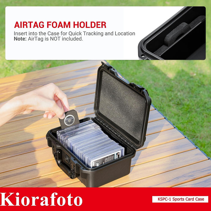 Kiorafoto Graded Card Case, IP67 wasserdichte Sammelkarten Koffer für100+ 3 "x 4" 35pt Toploader ode