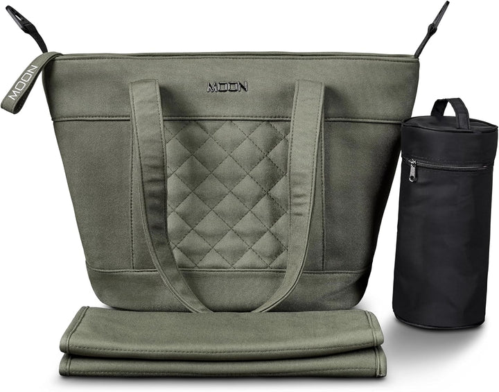 MOON V-SHAPE BAG onyx, Wickeltasche Moss Green, Moss Green