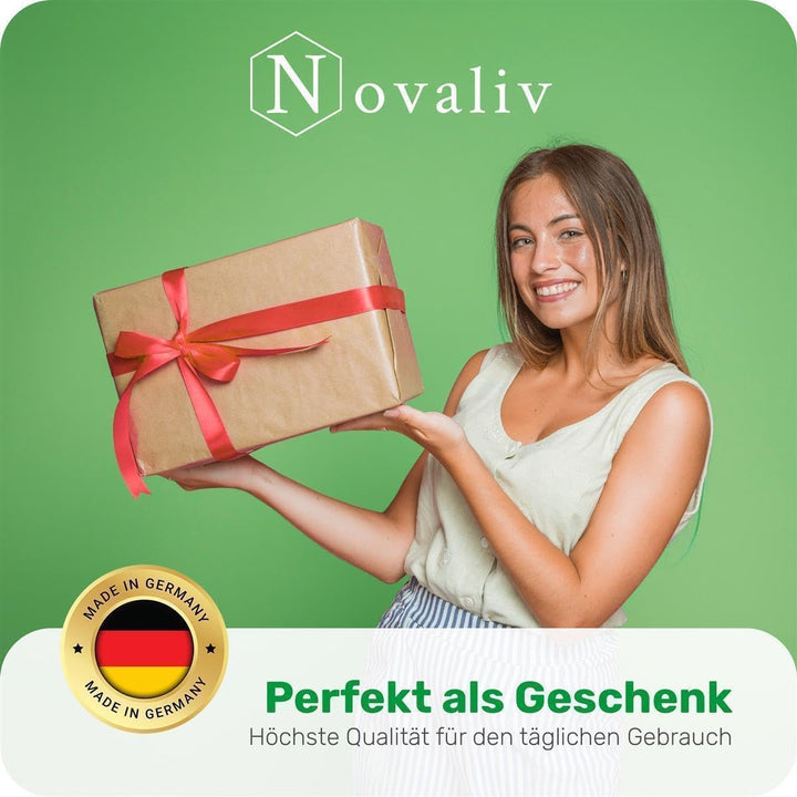 Novaliv 2x Brotkasten mit Deckel 32x20x16,5cm Brotbox für Brotaufbewahrung Brotkasten Holz für Brot