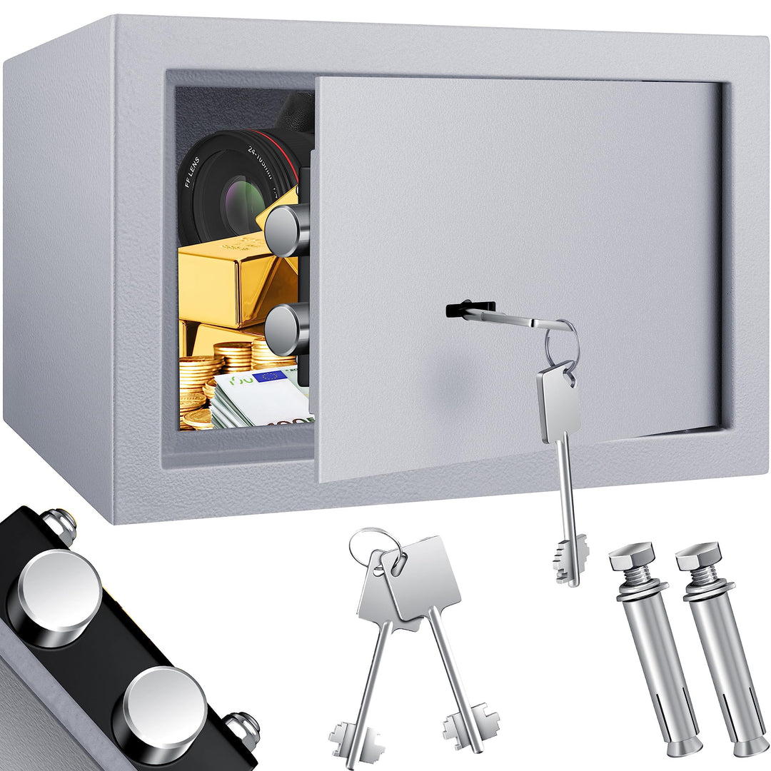 KESSER® Tresor Möbeltresor mit Doppelbartschloss, Safe Geldschrank Boden-Wandtresor Wandsafe 30x20x2