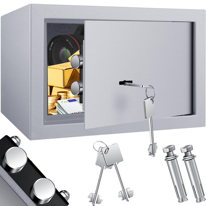 KESSER® Tresor Möbeltresor mit Doppelbartschloss, Safe Geldschrank Boden-Wandtresor Wandsafe 30x20x2