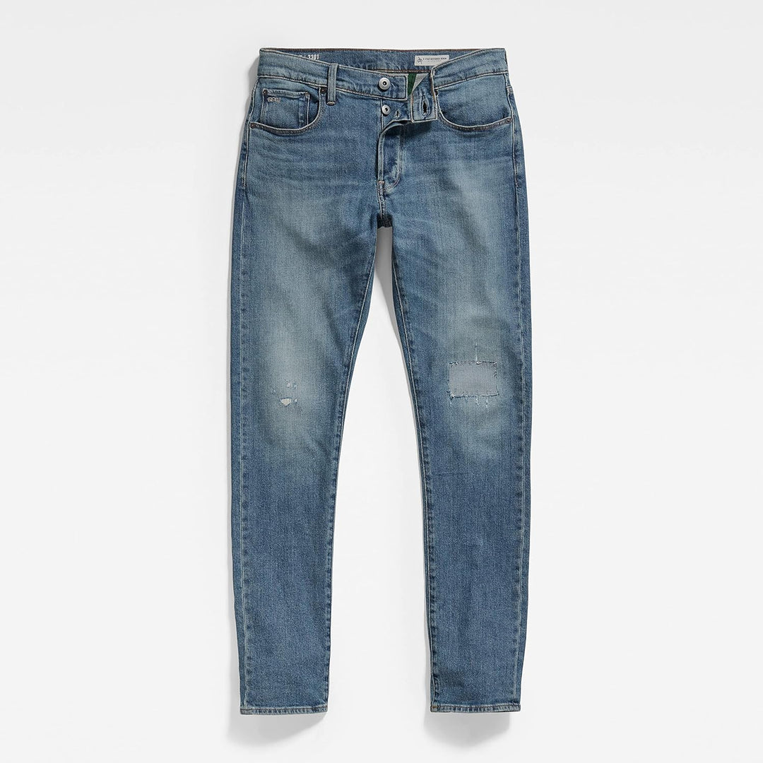 G-Star Herren Jeans 3301 Slim Style Jeans 27W / 30L Blau (Antique Faded Blue Opal Restored), 27W / 3