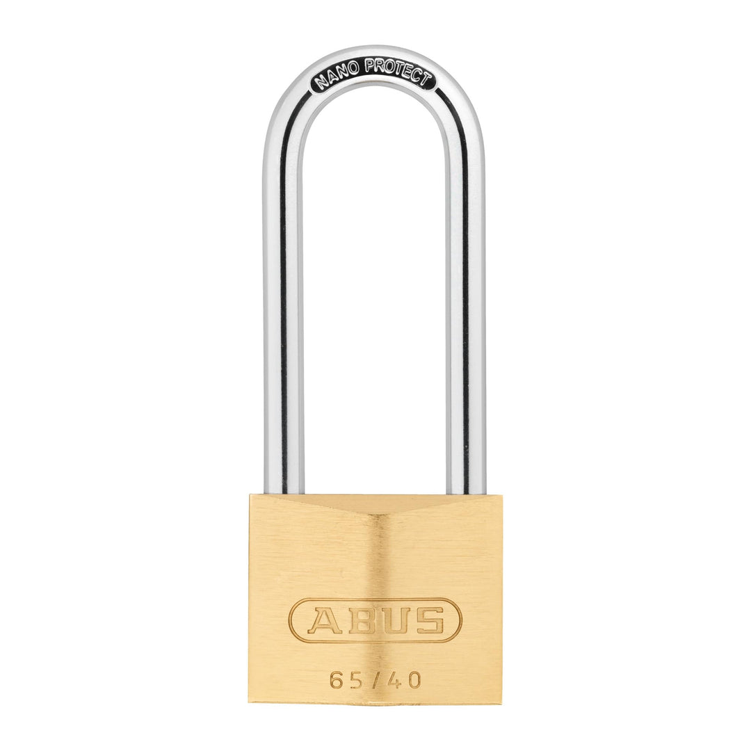 ABUS Vorhängeschloss 65/40HB63 Messing - Gleichschliessend 404, hoher Bügel