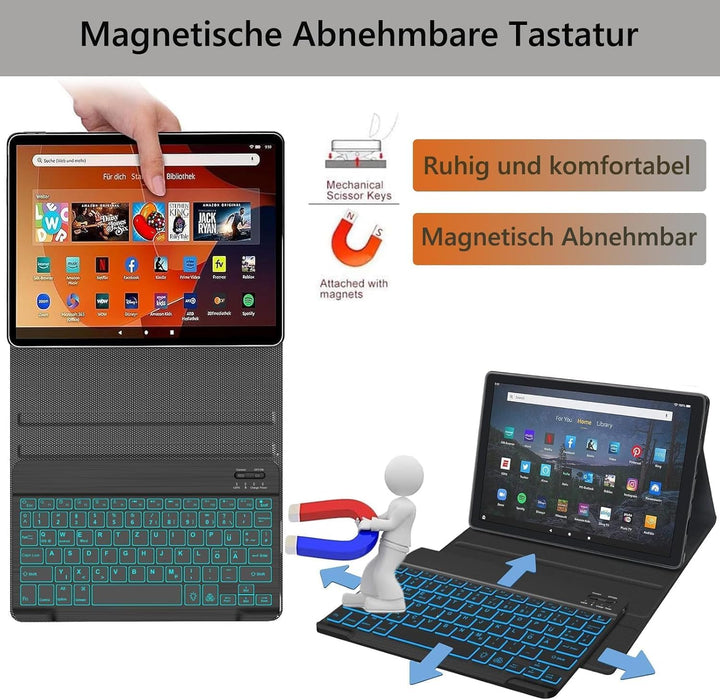 Tastatur für Fire HD 10 2023 13th /HD 10 Plus 10.1&