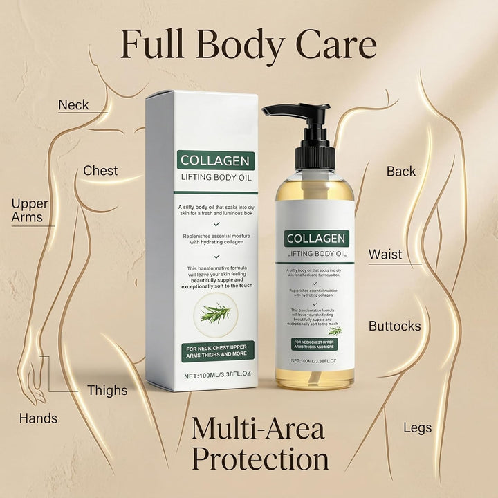 2PCS Collagen Lifting Body Oil,Collagen Lifting Körperö,Körperöl Straffend,2026 Neu Feuchtigkeitsspe