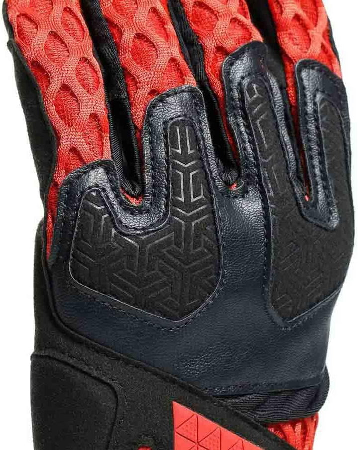Dainese Air-Maze Unisex Gloves, Motorradhandschuhe Sommer Textil, für Damen und Herren, Schwarz/Rot,