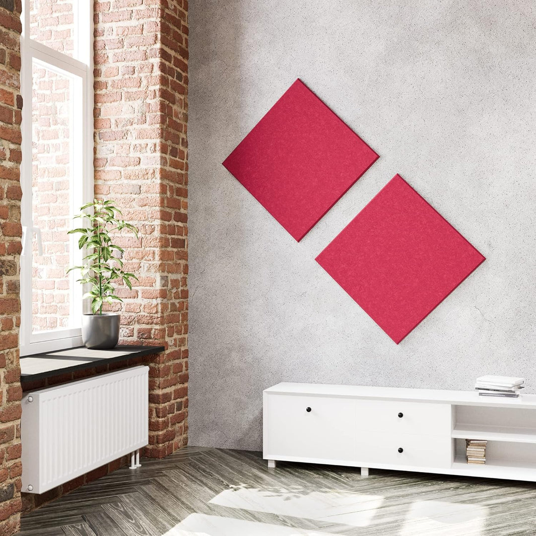vilz 2er Set Design Akustikplatten selbstklebend aus recyceltem Filz - Interior Akustik Quadrat Abso