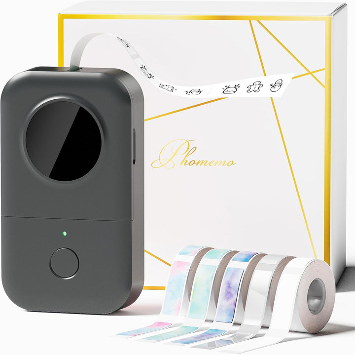 Phomemo D30 Etikettendrucker - Mini Etikettiergerät Beschriftungsgerät Selbstklebend Bluetooth Label