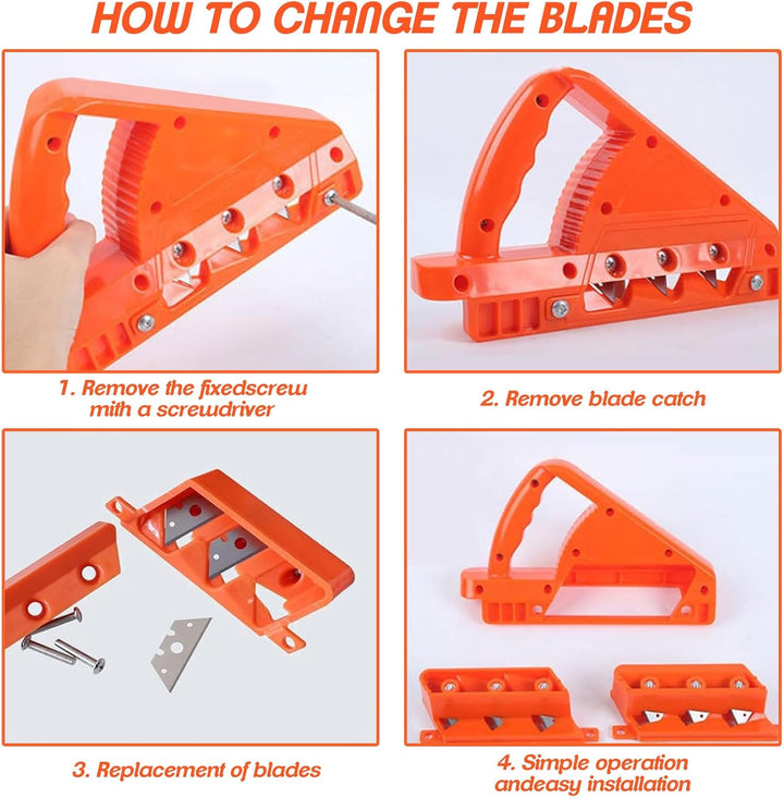 Kantenhobel für Gipskartonplatten, Gipskarton-Kantenhobel Gipskarton mit 10 Klingen, Robuster Hobel