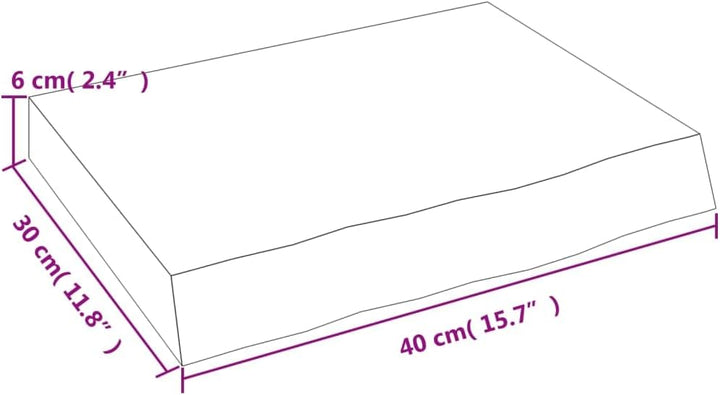 vidaXL Waschtischplatte, Multifunktional Arbeitsplatte mit Naturkante, Waschtischkonsole Tischplatte