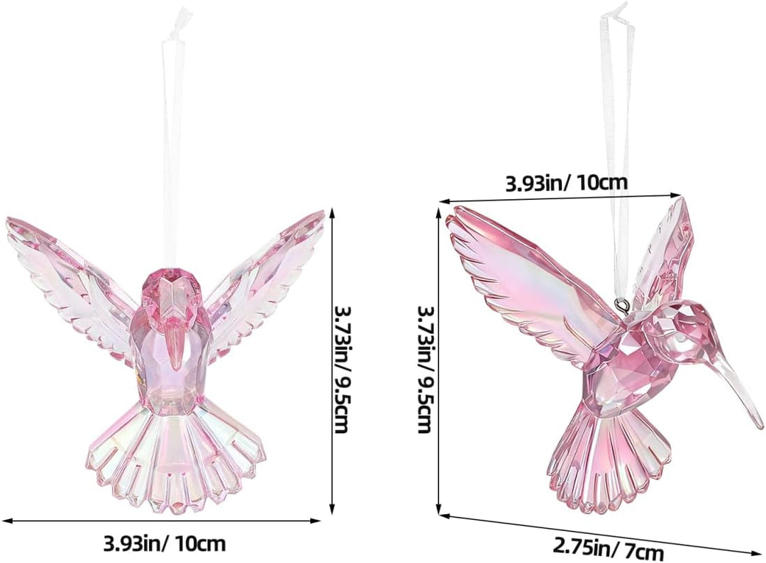 NUOBESTY 6 Stück Bunte Acryl Vogel Anhänger Irisierende Vogel Deko Sicherer Filigran und Elegant für