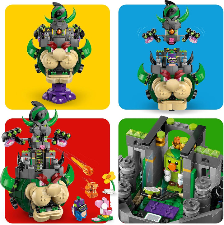 LEGO Super Mario Prinz Florian & Schloss Bowser - Interaktives Spielzeug mit 4 Figuren - Pinker Yosh
