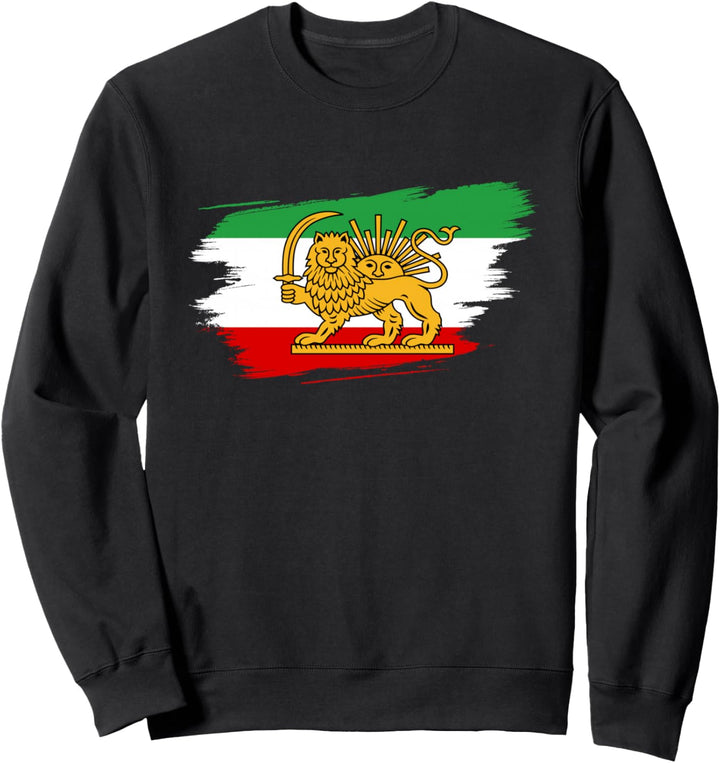 Iran für Damen und Herren iranische Flagge Löwe Perser Sweatshirt