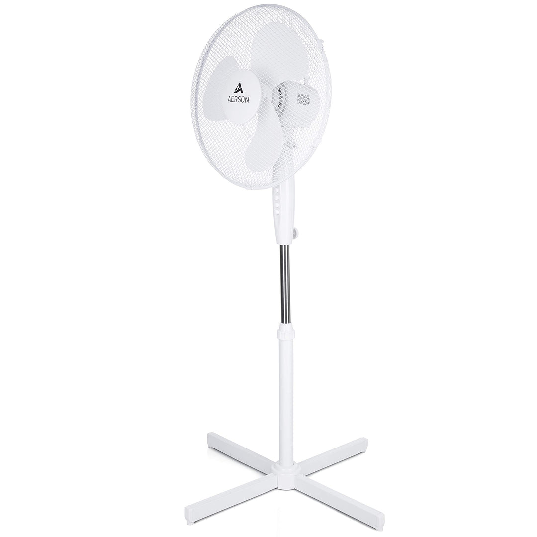 TRESKO AERSON Standventilator 40cm | Ventilator höhenverstellbar bis 120cm | hoher Luftdurchsatz und