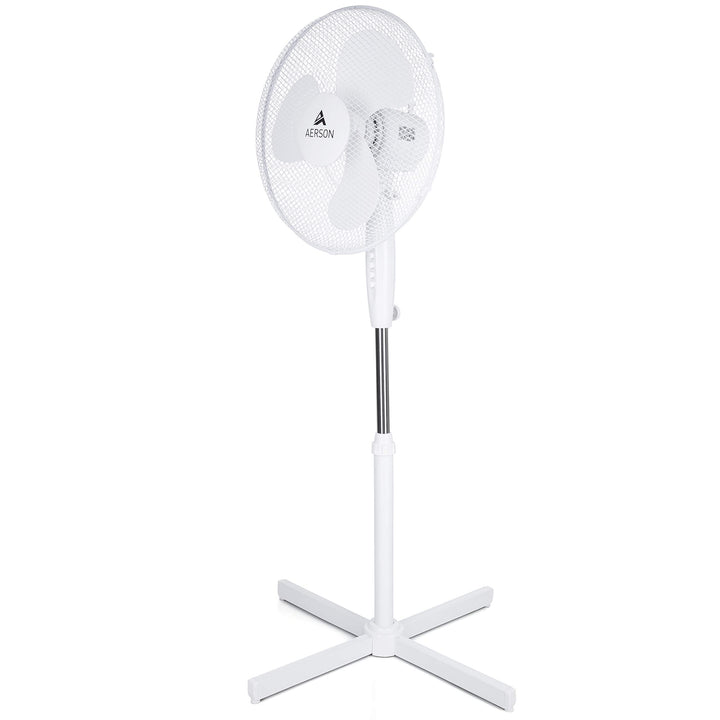 TRESKO AERSON Standventilator 40cm | Ventilator höhenverstellbar bis 120cm | hoher Luftdurchsatz und