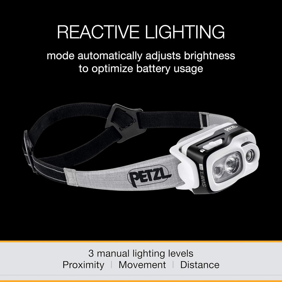 PETZL Stirnlampe Swift RL - 900 Lumen Schwarz Einheitsgrösse, Schwarz Einheitsgr&#xF6;&#xDF;e