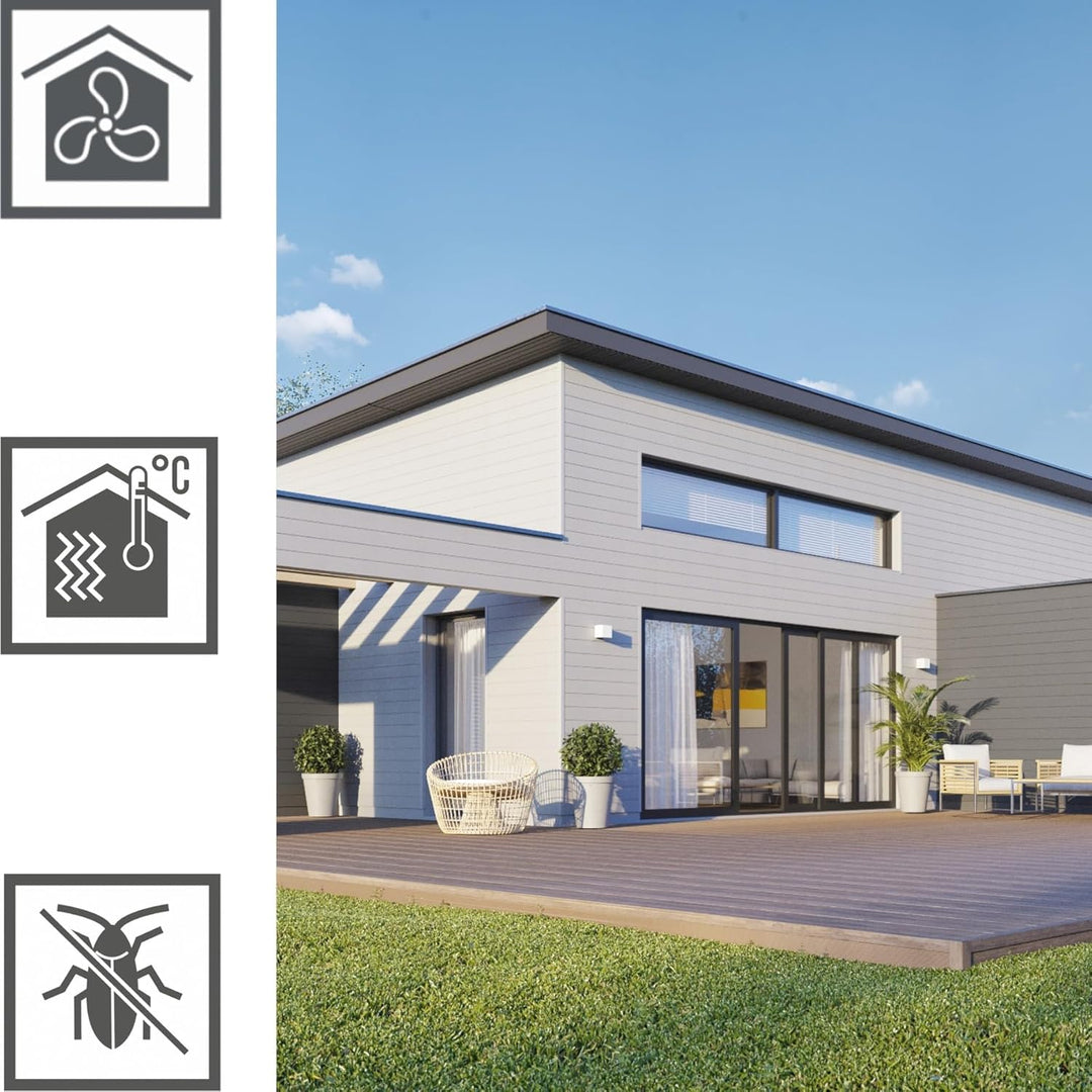 VOX KERRAFRONT Aussenecke 3M für Fassadenpaneele, 3M, Weiss, Hochwertige, pflegeleichte PVC-Paneele