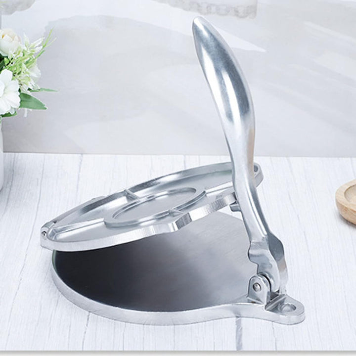 Tortilla-Presse, Roti-Presswerkzeug, 20 Cm, Aluminiumlegierung mit Gebogenem Griff, Geeignet für die