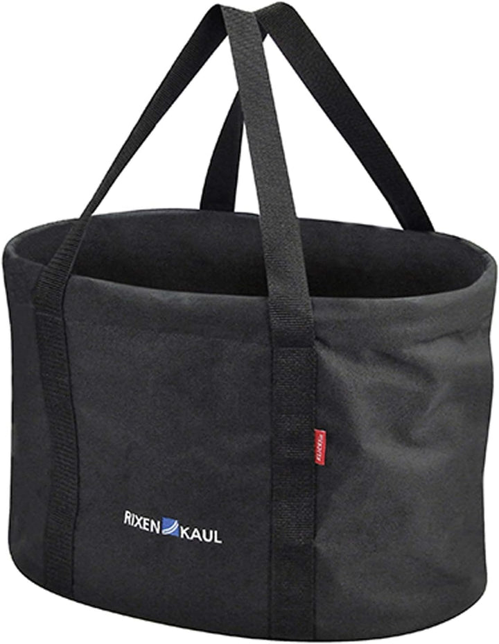 KlickFix Fahrradkorb Shopper, Schwarz, 29 x 38 x 25cm, 0300S Bundle mit Caddy Adapter, Bundle mit Ca