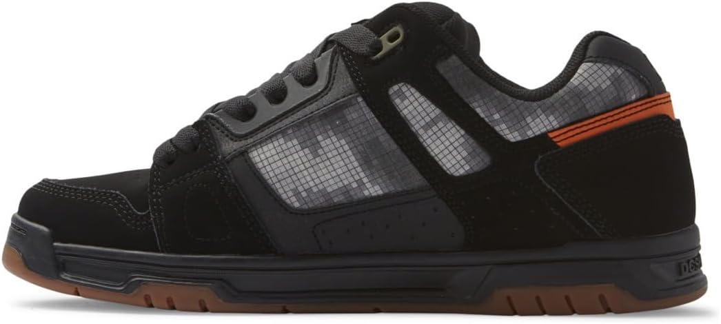 DC Shoes Herren Stag Sneaker 38 EU Black Orange, 38 EU Black Orange